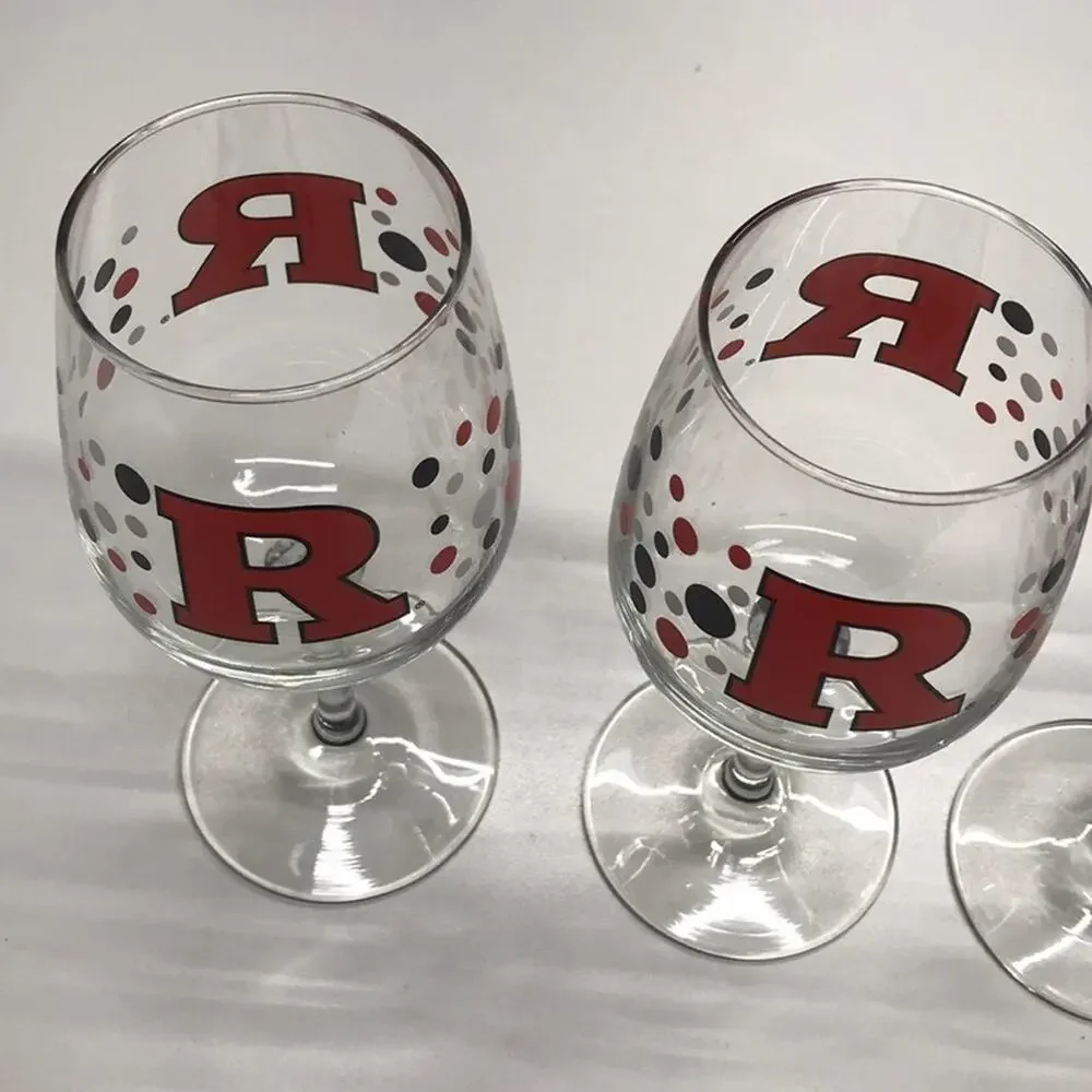 RUTGERS UNIVERSITY - Set of 4 Wine Glasses